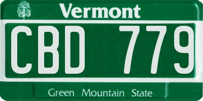 VT license plate CBD779