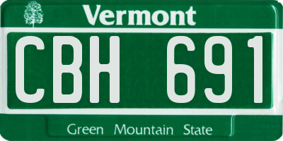 VT license plate CBH691