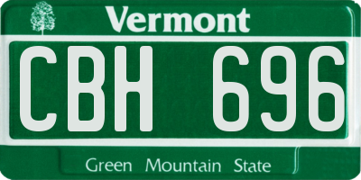 VT license plate CBH696