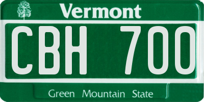 VT license plate CBH700