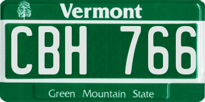 VT license plate CBH766