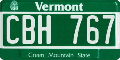 VT license plate CBH767