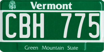 VT license plate CBH775