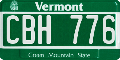 VT license plate CBH776