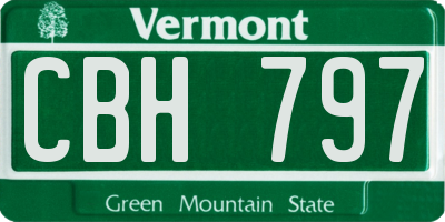 VT license plate CBH797