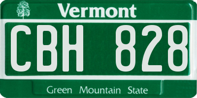 VT license plate CBH828