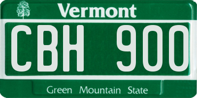 VT license plate CBH900