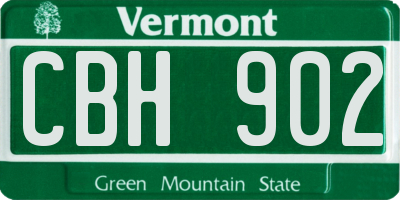 VT license plate CBH902