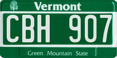 VT license plate CBH907