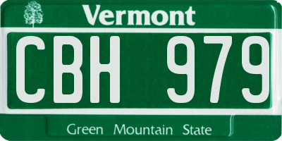 VT license plate CBH979