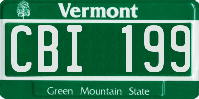 VT license plate CBI199
