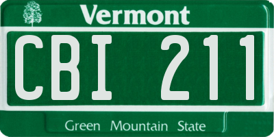 VT license plate CBI211