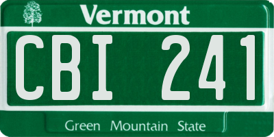 VT license plate CBI241