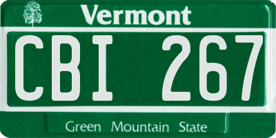 VT license plate CBI267