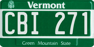 VT license plate CBI271