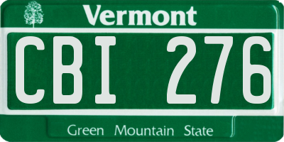 VT license plate CBI276