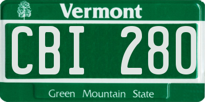 VT license plate CBI280