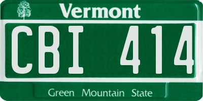 VT license plate CBI414