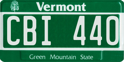 VT license plate CBI440