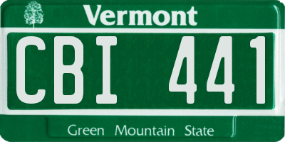 VT license plate CBI441