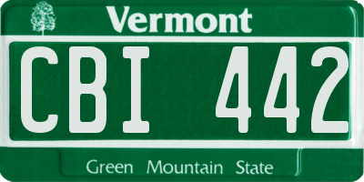 VT license plate CBI442