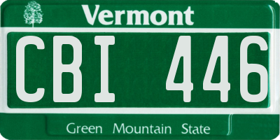 VT license plate CBI446