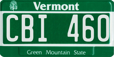 VT license plate CBI460