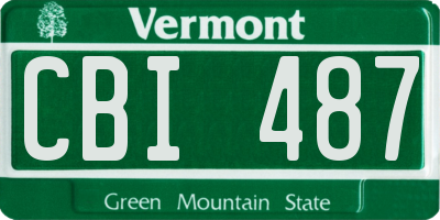 VT license plate CBI487