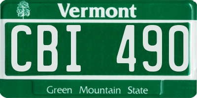 VT license plate CBI490