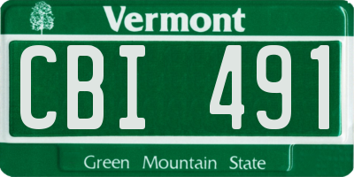 VT license plate CBI491