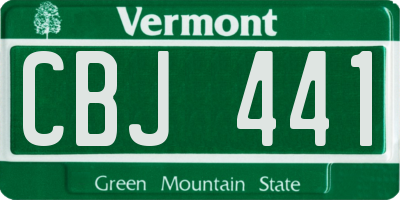 VT license plate CBJ441