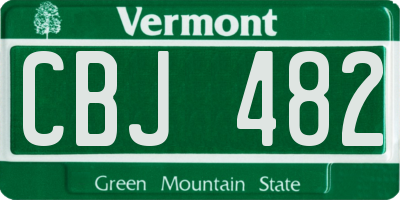 VT license plate CBJ482