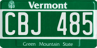 VT license plate CBJ485