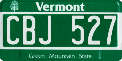 VT license plate CBJ527