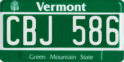 VT license plate CBJ586