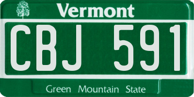VT license plate CBJ591