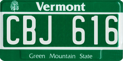 VT license plate CBJ616
