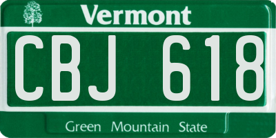 VT license plate CBJ618