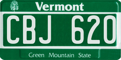 VT license plate CBJ620