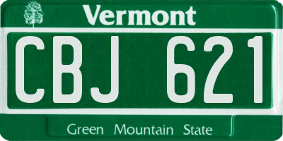 VT license plate CBJ621