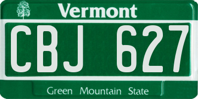 VT license plate CBJ627