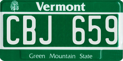 VT license plate CBJ659