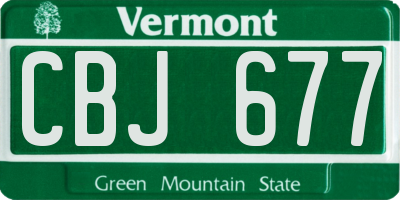 VT license plate CBJ677