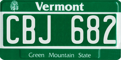 VT license plate CBJ682