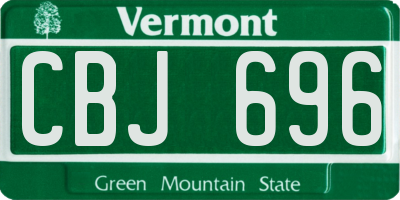 VT license plate CBJ696