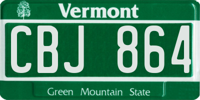 VT license plate CBJ864