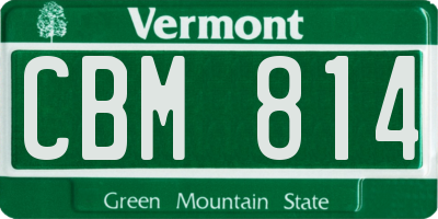 VT license plate CBM814