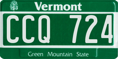 VT license plate CCQ724