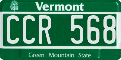 VT license plate CCR568