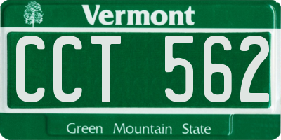 VT license plate CCT562